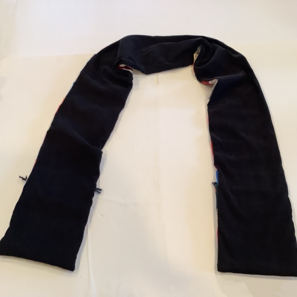 Multicolored Striped Rectangular Scarf With Pocke… - image 2